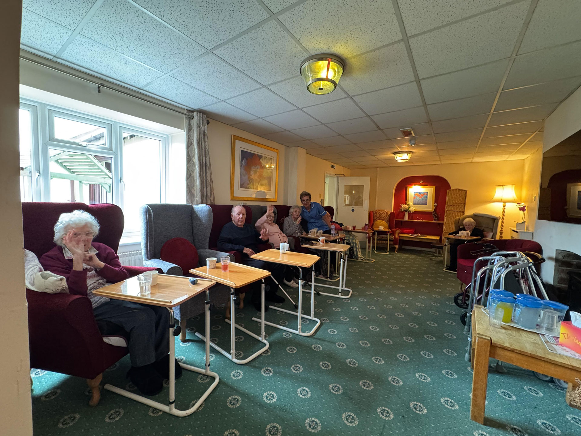 Welcoming lounge at Hollymead House